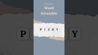 Word Scramble 6 – #elephantbrain