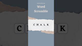Word Scramble 9 – #elephantbrain