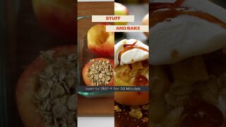 Easy stuffed apple recipe #easyrecipe