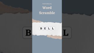 Word Scramble 26 #elephantbrain