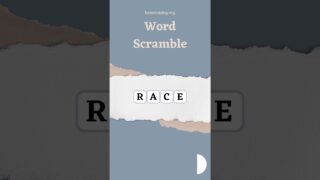 Word Scramble 31 #elephantbrain