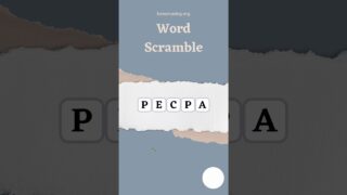 Word Scramble 34 (Trees) #elephantbrain