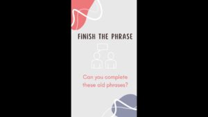 Gen X Memory Test | Finish the Phrase Game
